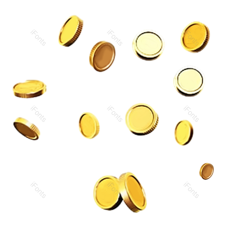 金币图片,卡通金币元素,黄金PNG,促销免抠素材